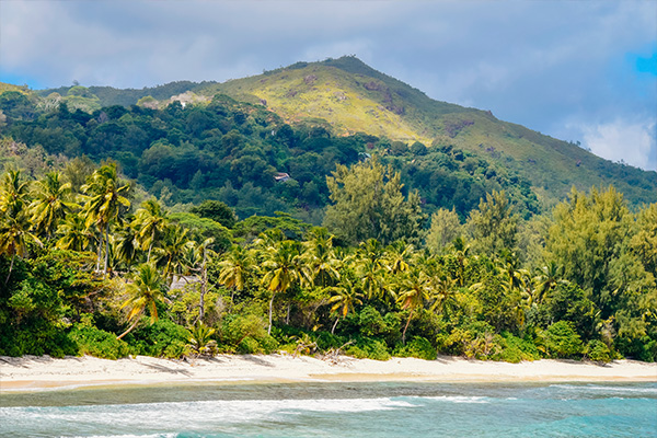 Beach on Mahé Island Seychelles